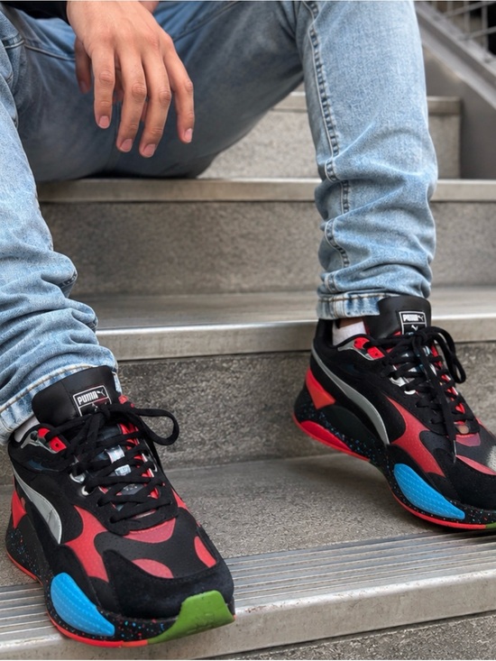 Puma Other - Puma Men's Multi-Color Athletic Sneakers - Black, Red, Blue, Green